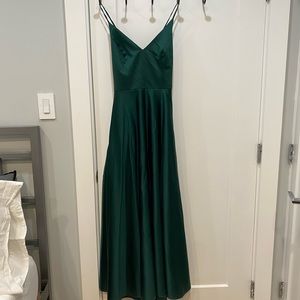David’s Bridal Forest Green Dress, Size 6